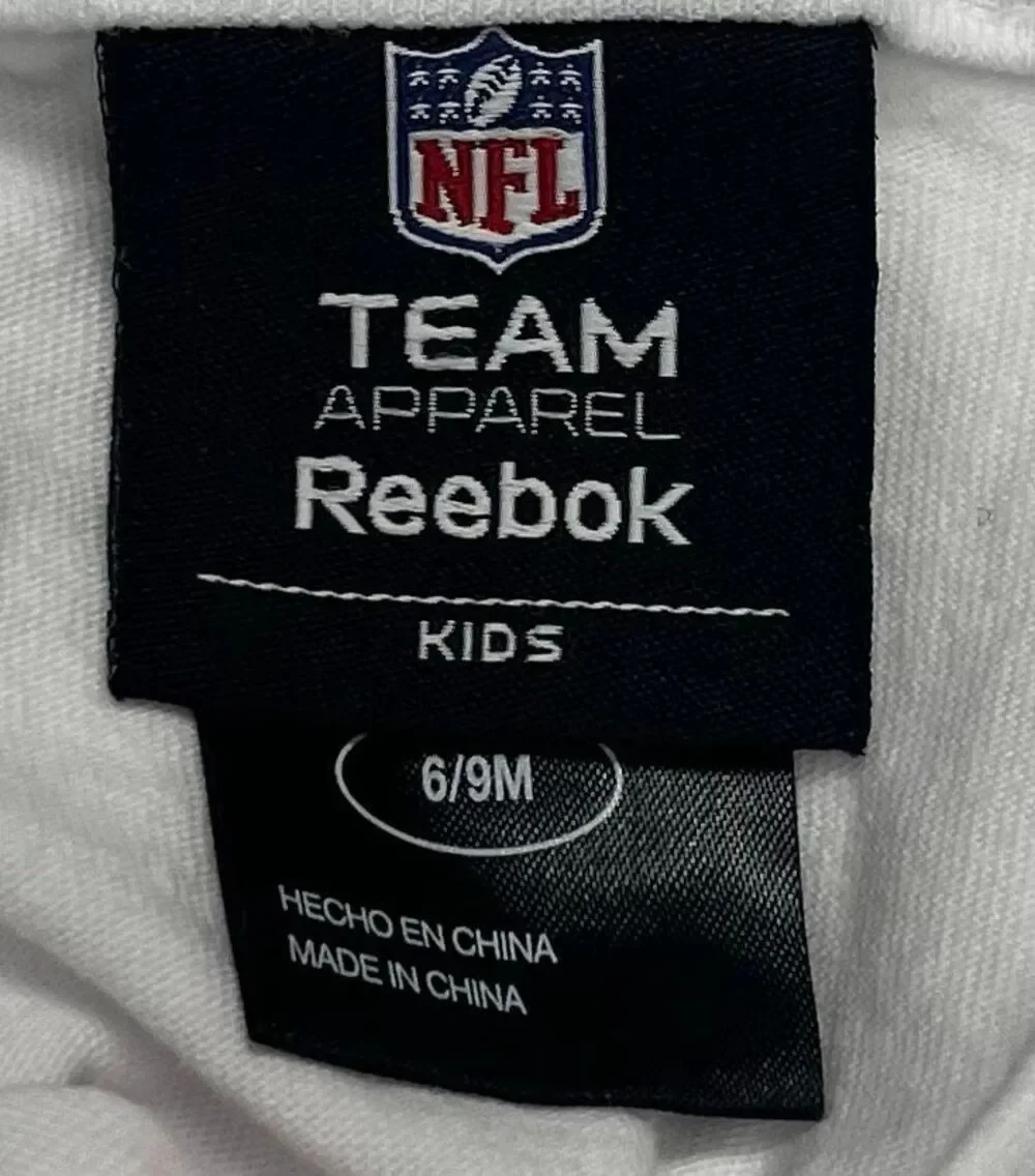 Team Apparel Reebok Kids My First Raiders Tee Bodysuit   Girls Size 6/9 Months
